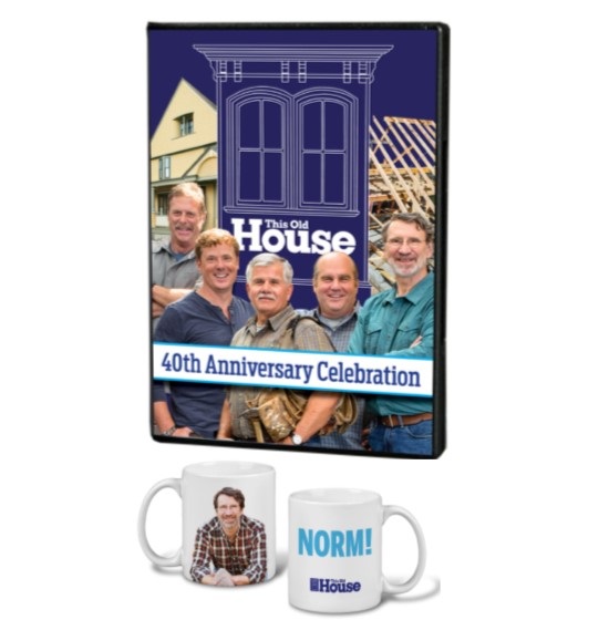 PBS | DVD: This Old House 40th Anniversary + Norm! Mug for $8 per month