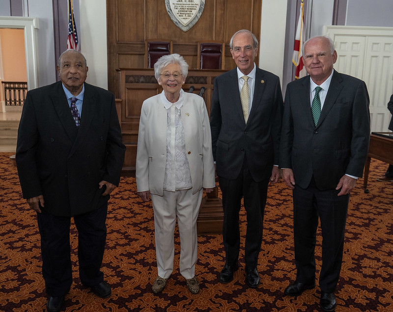 LaFayette, Stimpson and Watts with Gov. Ivey (Credit: Hal Yager/Governor’s Office.)
