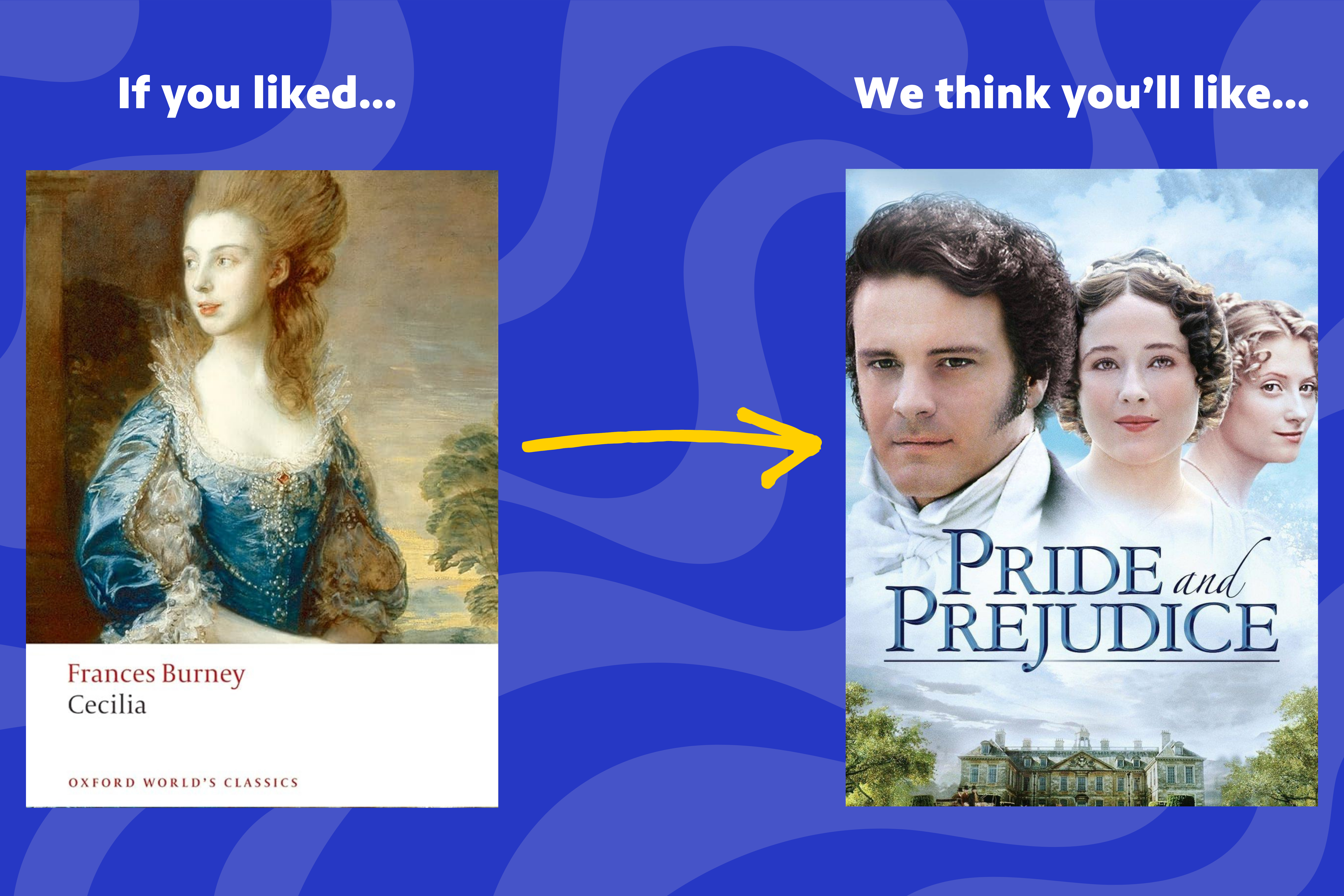If you liked Cecilia by Frances Burney, we think you'll like Jane Austen's Pride and Prejudice six-part series.